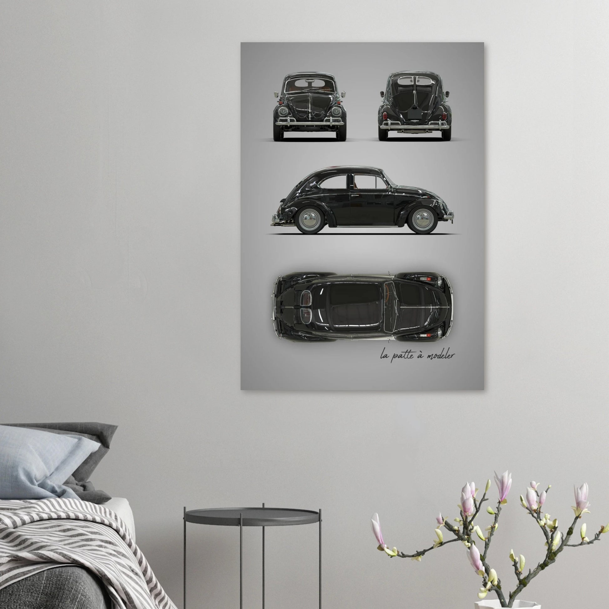 German Classic Car Aluminum Print - Custom Heritage Art