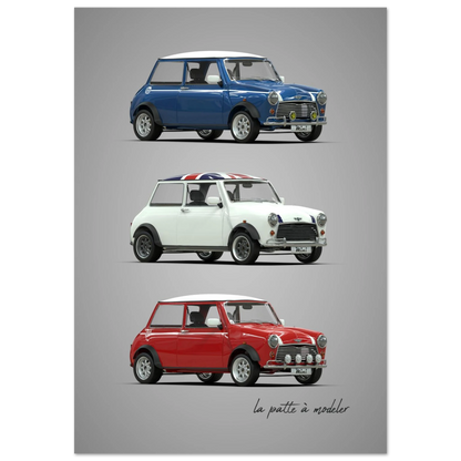 British Classic Car Aluminum Print - Compact Icon Art
