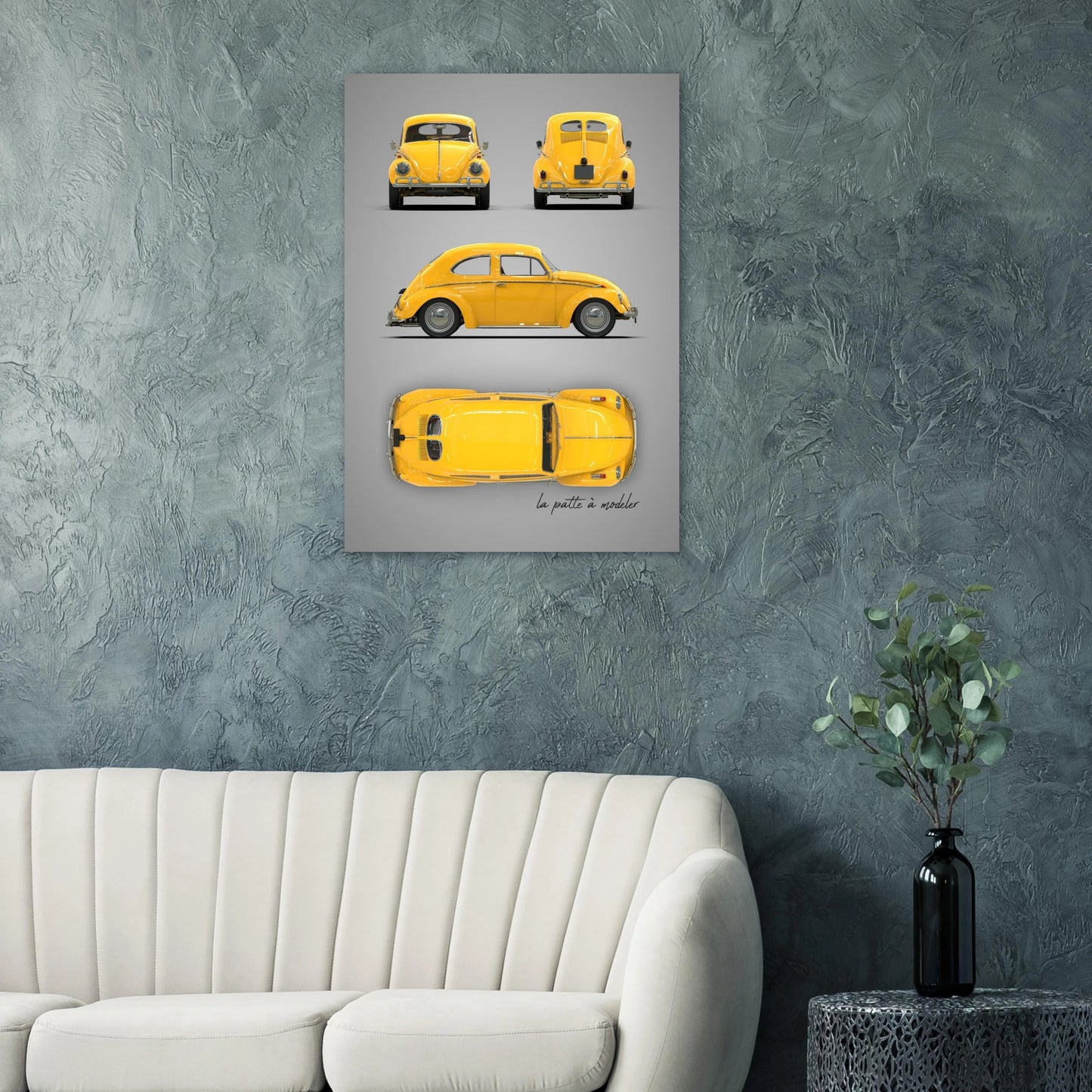 German Classic Car Aluminum Print - Custom Vintage Art
