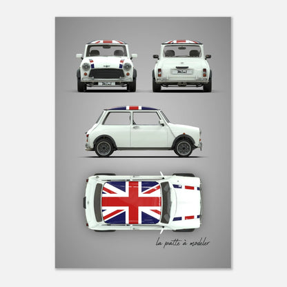 British Classic Icon Aluminum Print - Vintage Car Art
