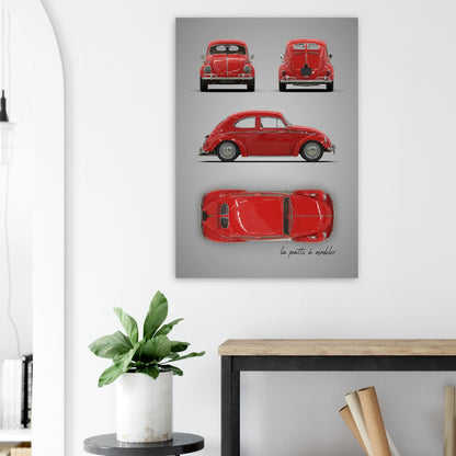 German Classic Car Aluminum Print - Custom Icon Art
