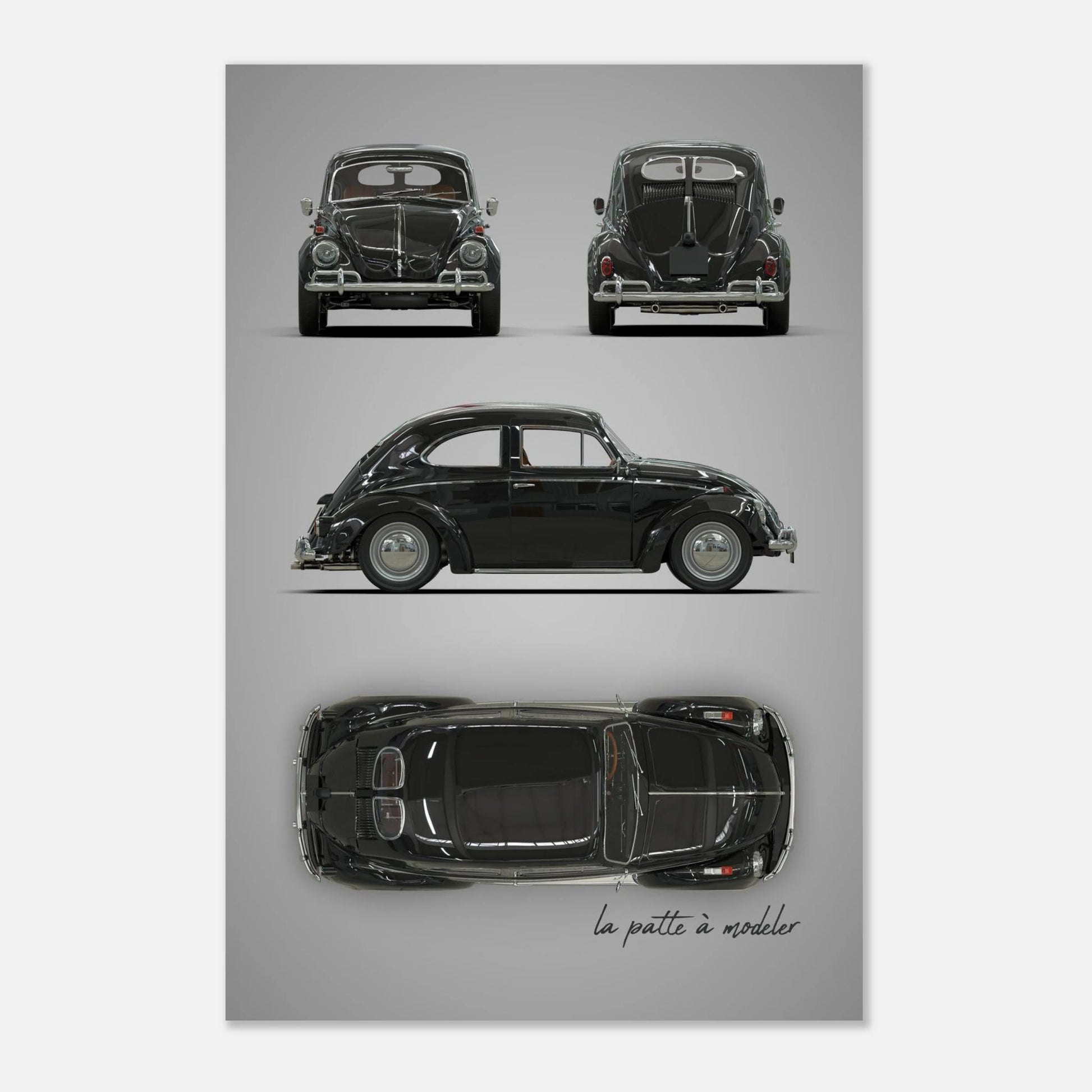 German Classic Car Aluminum Print - Custom Heritage Art