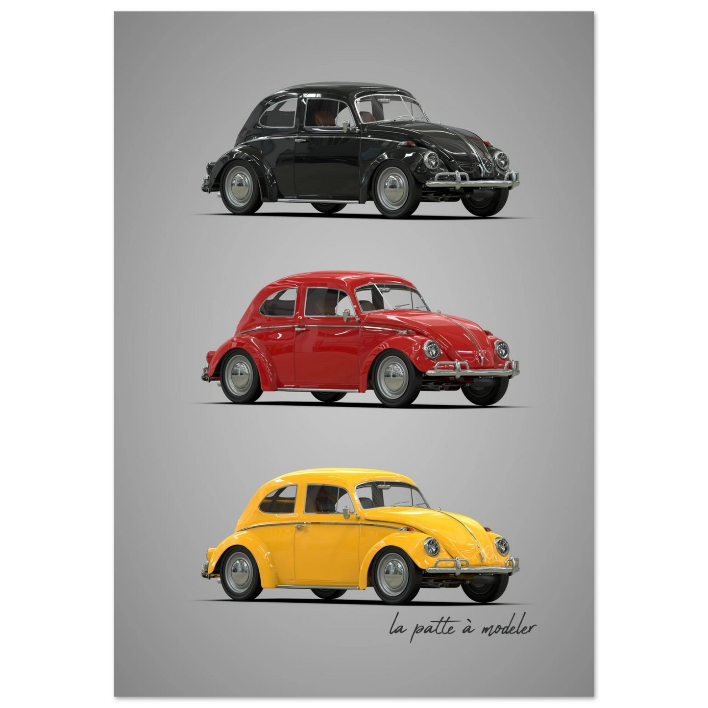 German Classic Car Aluminum Print - Vintage Heritage Art