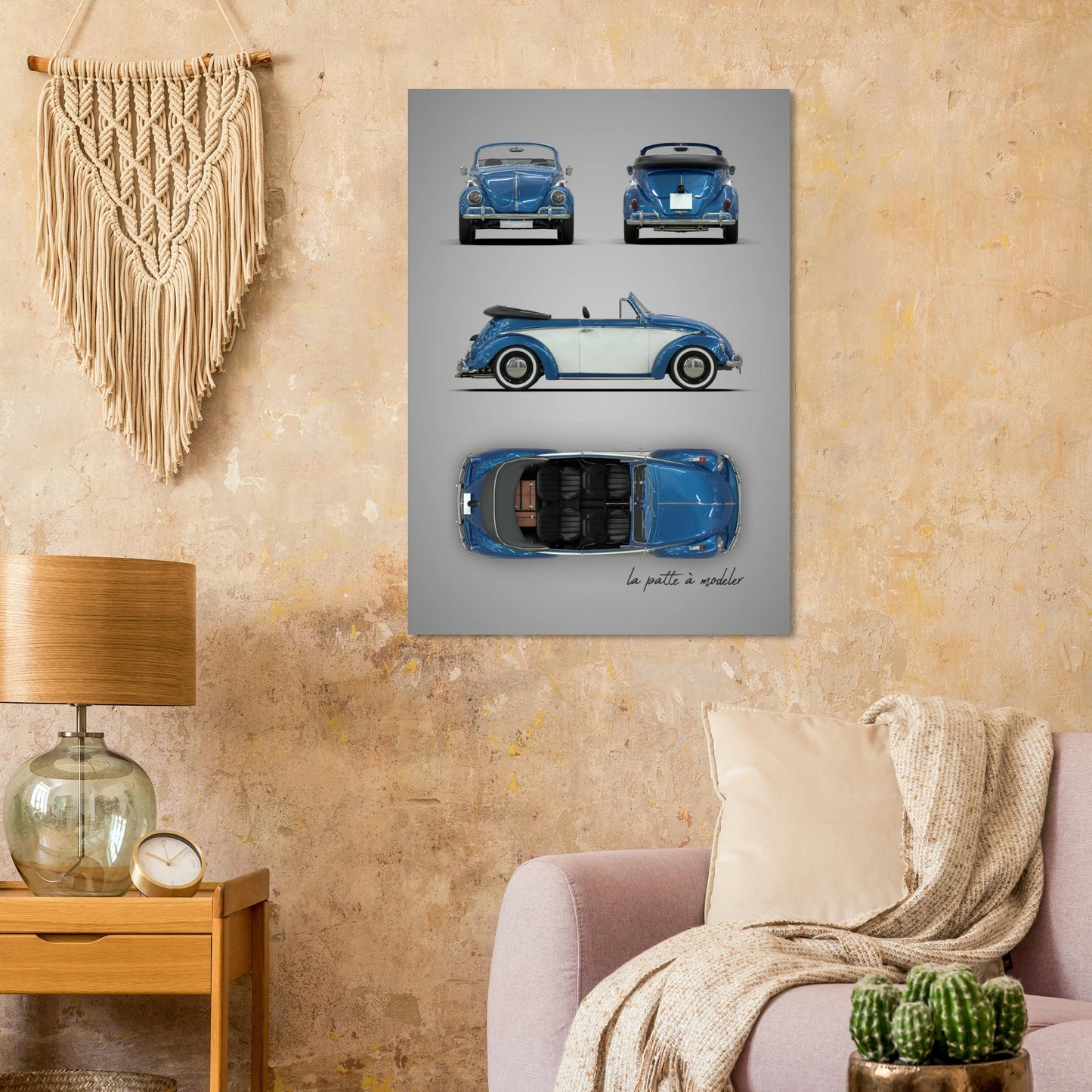 German Classic Car Aluminum Print - Custom Automotive Art
