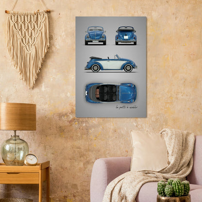 German Classic Car Aluminum Print - Custom Automotive Art