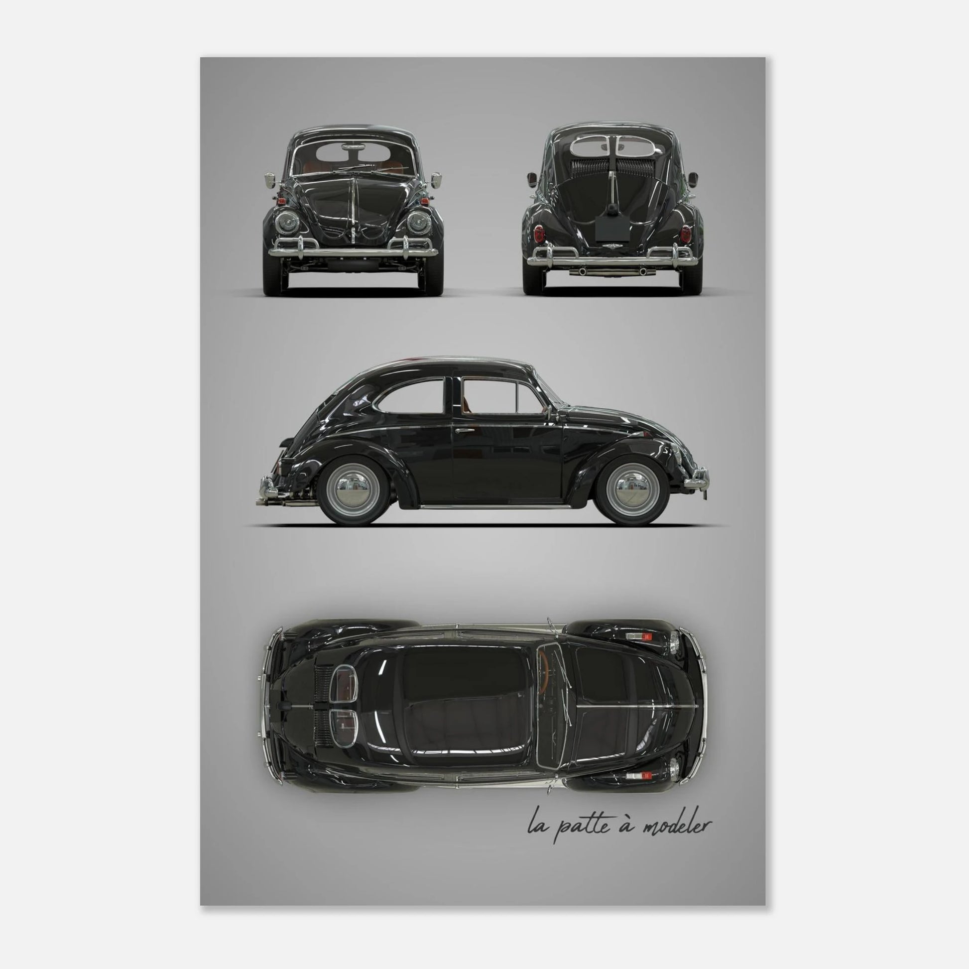 German Classic Car Aluminum Print - Custom Heritage Art