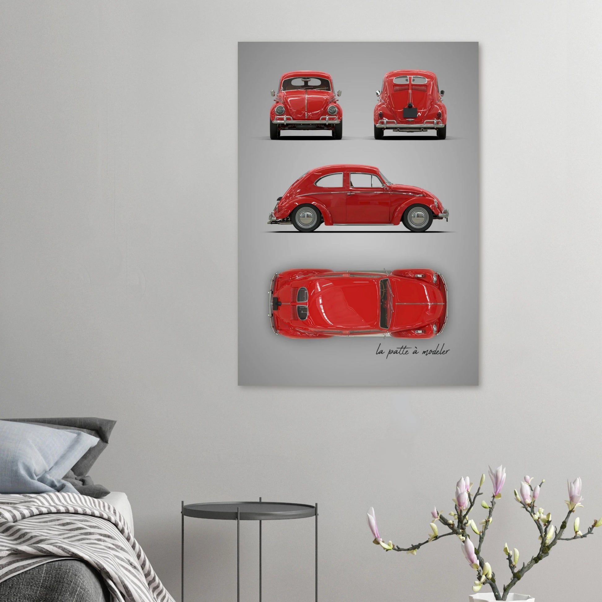 German Classic Car Aluminum Print - Custom Icon Art