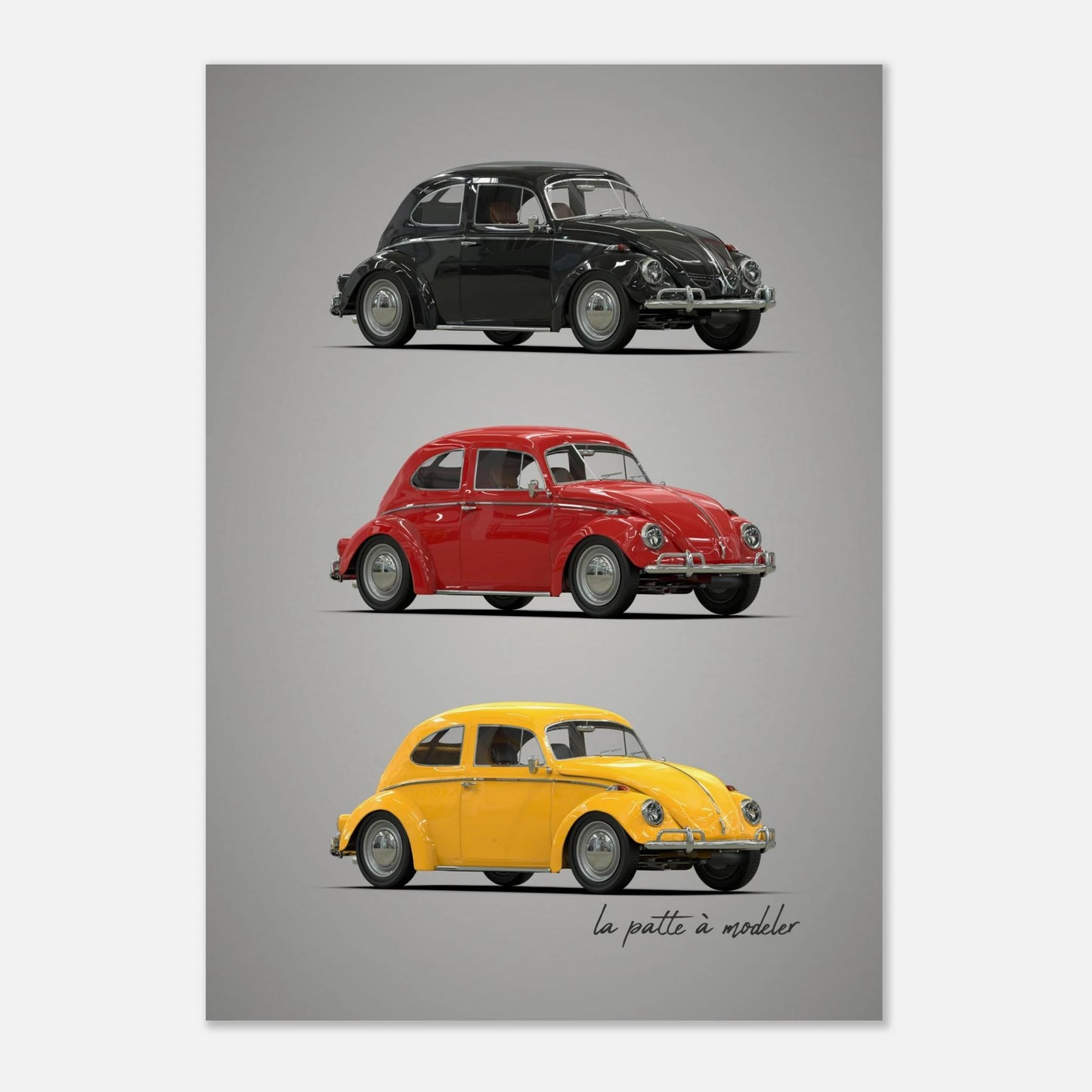 German Classic Car Poster - Vintage Automotive Art Print