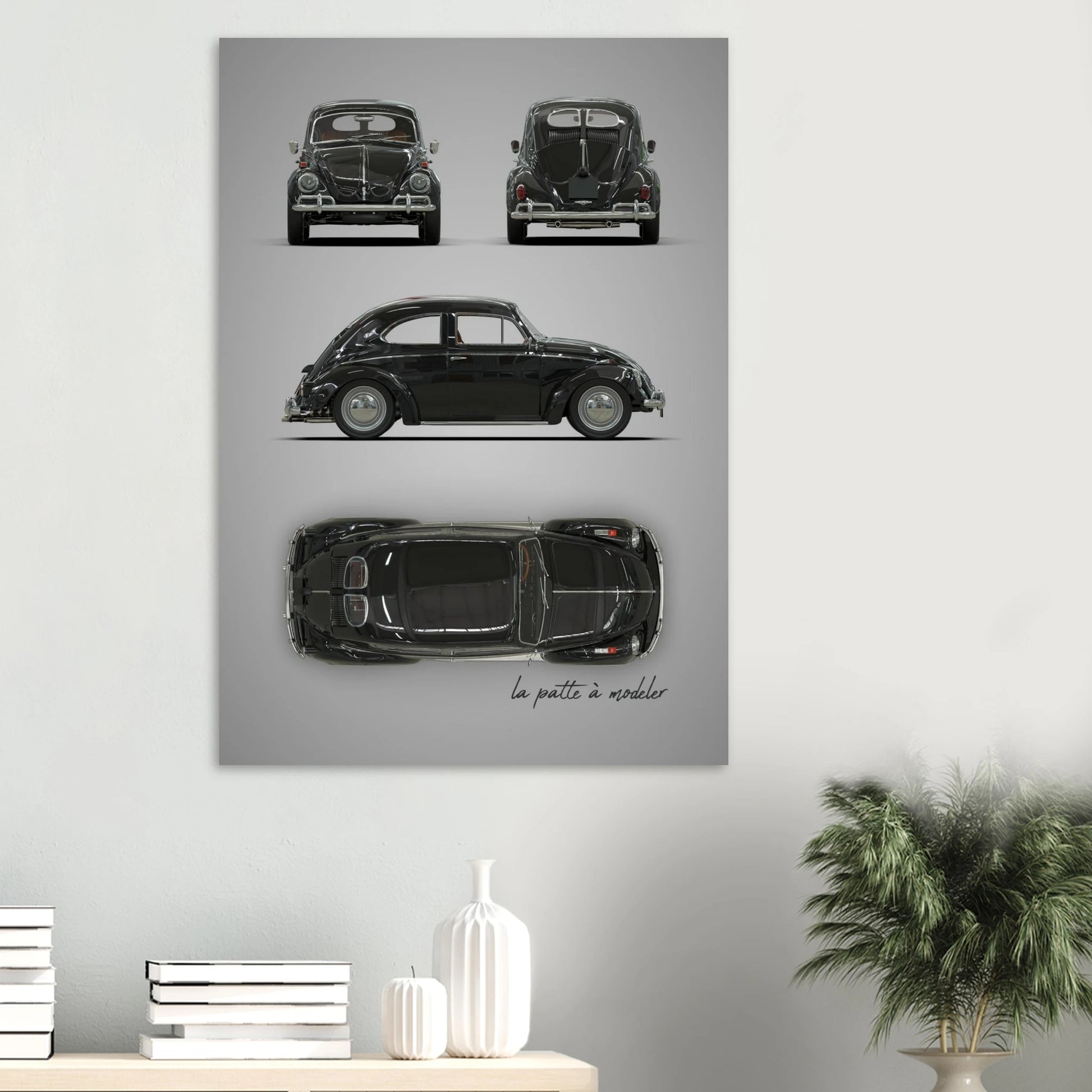 German Classic Car Aluminum Print - Custom Heritage Art