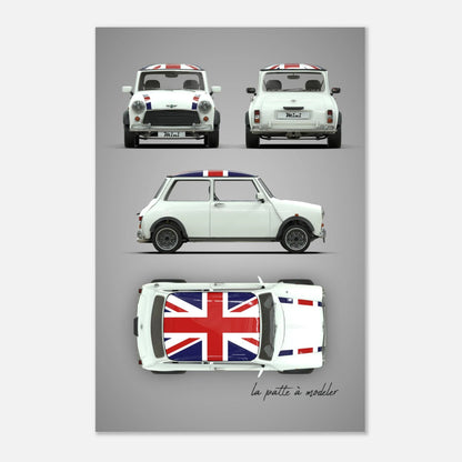 British Classic Icon Aluminum Print - Vintage Car Art