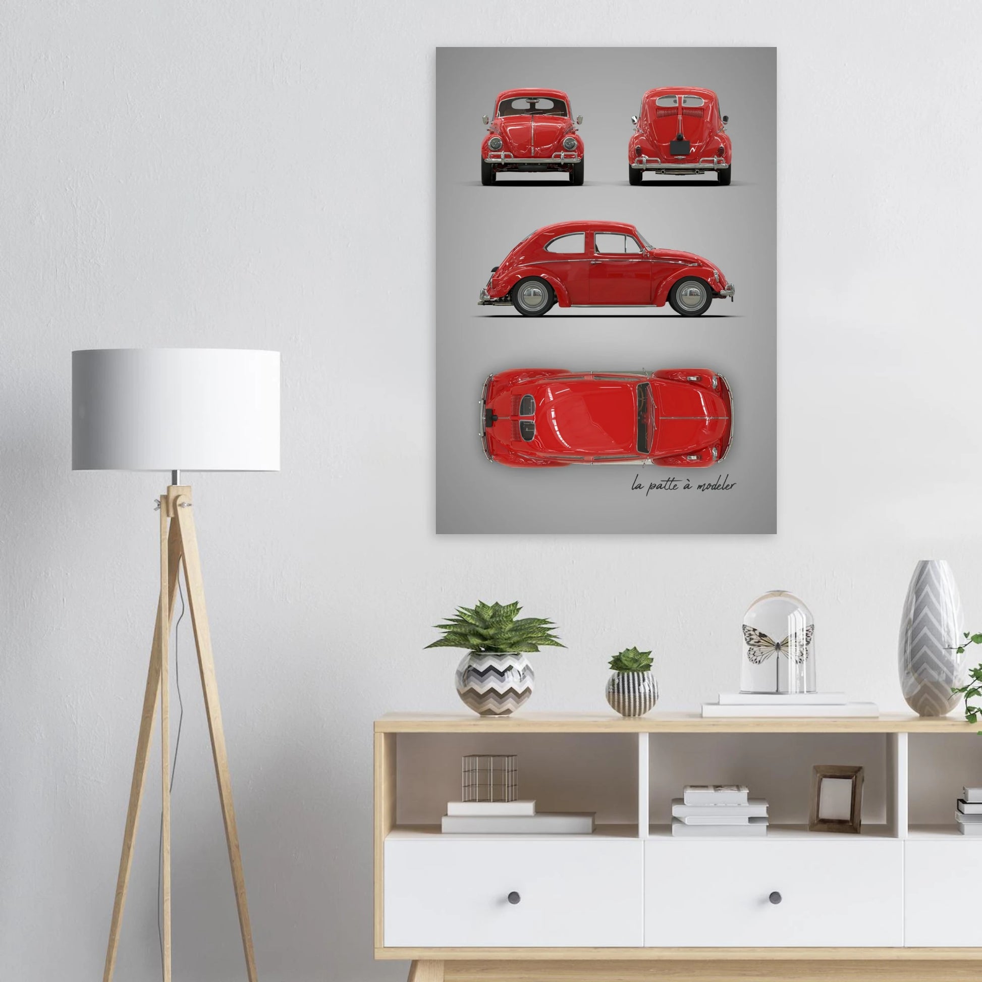 German Classic Car Aluminum Print - Custom Icon Art