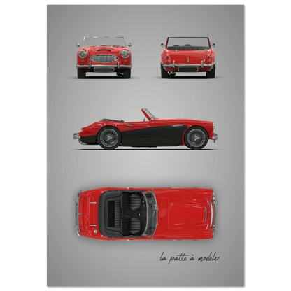 art, poster, aluminium print, wall art, automotive, gift, blueprint, car enthusiast, vintage car, classic car, motorcycle, race car, rally car, home decor