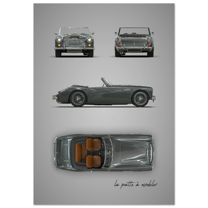 art, poster, aluminium print, wall art, automotive, gift, blueprint, car enthusiast, vintage car, classic car, motorcycle, race car, rally car, home decor