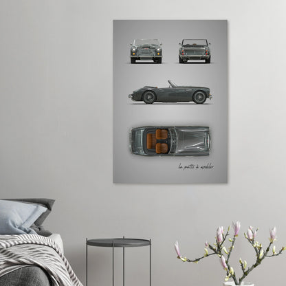 art, poster, aluminium print, wall art, automotive, gift, blueprint, car enthusiast, vintage car, classic car, motorcycle, race car, rally car, home decor