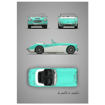 art, poster, aluminium print, wall art, automotive, gift, blueprint, car enthusiast, vintage car, classic car, motorcycle, race car, rally car, home decor