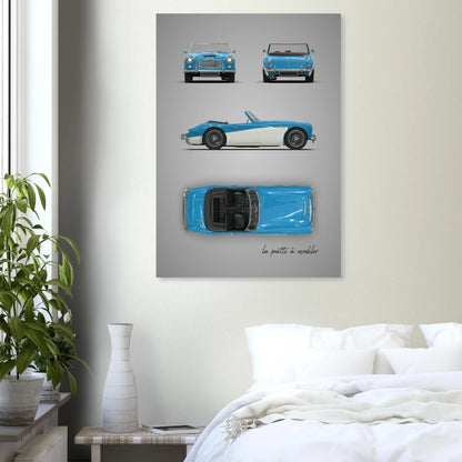 art, poster, aluminium print, wall art, automotive, gift, blueprint, car enthusiast, vintage car, classic car, motorcycle, race car, rally car, home decor