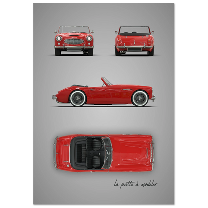 art, poster, aluminium print, wall art, automotive, gift, blueprint, car enthusiast, vintage car, classic car, motorcycle, race car, rally car, home decor