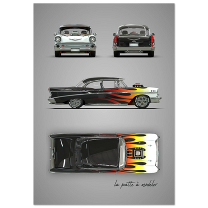 art, poster, aluminium print, wall art, automotive, gift, blueprint, car enthusiast, vintage car, classic car, motorcycle, race car, rally car, home decor