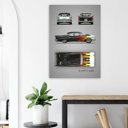 art, poster, aluminium print, wall art, automotive, gift, blueprint, car enthusiast, vintage car, classic car, motorcycle, race car, rally car, home decor