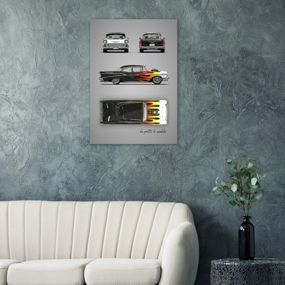 art, poster, aluminium print, wall art, automotive, gift, blueprint, car enthusiast, vintage car, classic car, motorcycle, race car, rally car, home decor