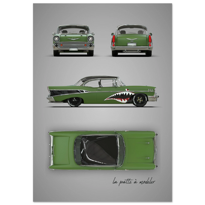 art, poster, aluminium print, wall art, automotive, gift, blueprint, car enthusiast, vintage car, classic car, motorcycle, race car, rally car, home decor