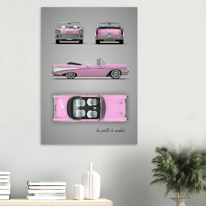 art, poster, aluminium print, wall art, automotive, gift, blueprint, car enthusiast, vintage car, classic car, motorcycle, race car, rally car, home decor