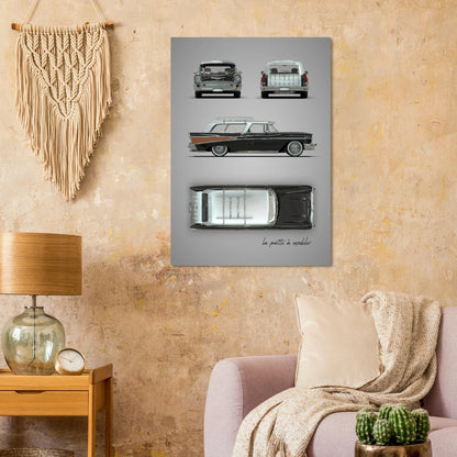 art, poster, aluminium print, wall art, automotive, gift, blueprint, car enthusiast, vintage car, classic car, motorcycle, race car, rally car, home decor