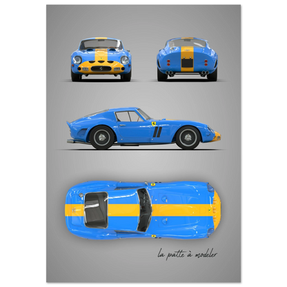 art, poster, aluminium print, wall art, automotive, gift, blueprint, car enthusiast, vintage car, classic car, motorcycle, race car, rally car, home decor