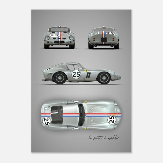 art, poster, aluminium print, wall art, automotive, gift, blueprint, car enthusiast, vintage car, classic car, motorcycle, race car, rally car, home decor