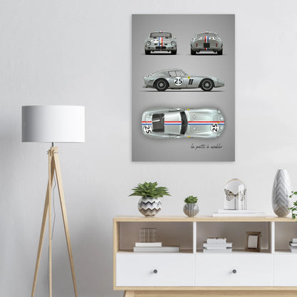 art, poster, aluminium print, wall art, automotive, gift, blueprint, car enthusiast, vintage car, classic car, motorcycle, race car, rally car, home decor