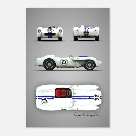 art, poster, aluminium print, wall art, automotive, gift, blueprint, car enthusiast, vintage car, classic car, motorcycle, race car, rally car, home decor