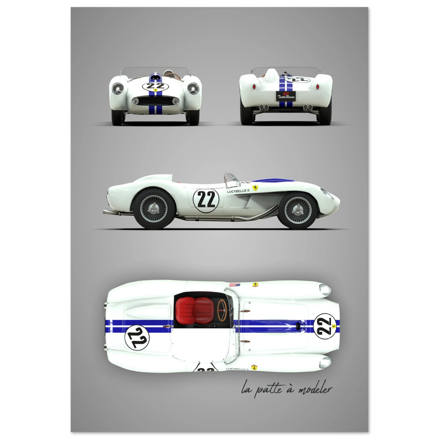 art, poster, aluminium print, wall art, automotive, gift, blueprint, car enthusiast, vintage car, classic car, motorcycle, race car, rally car, home decor