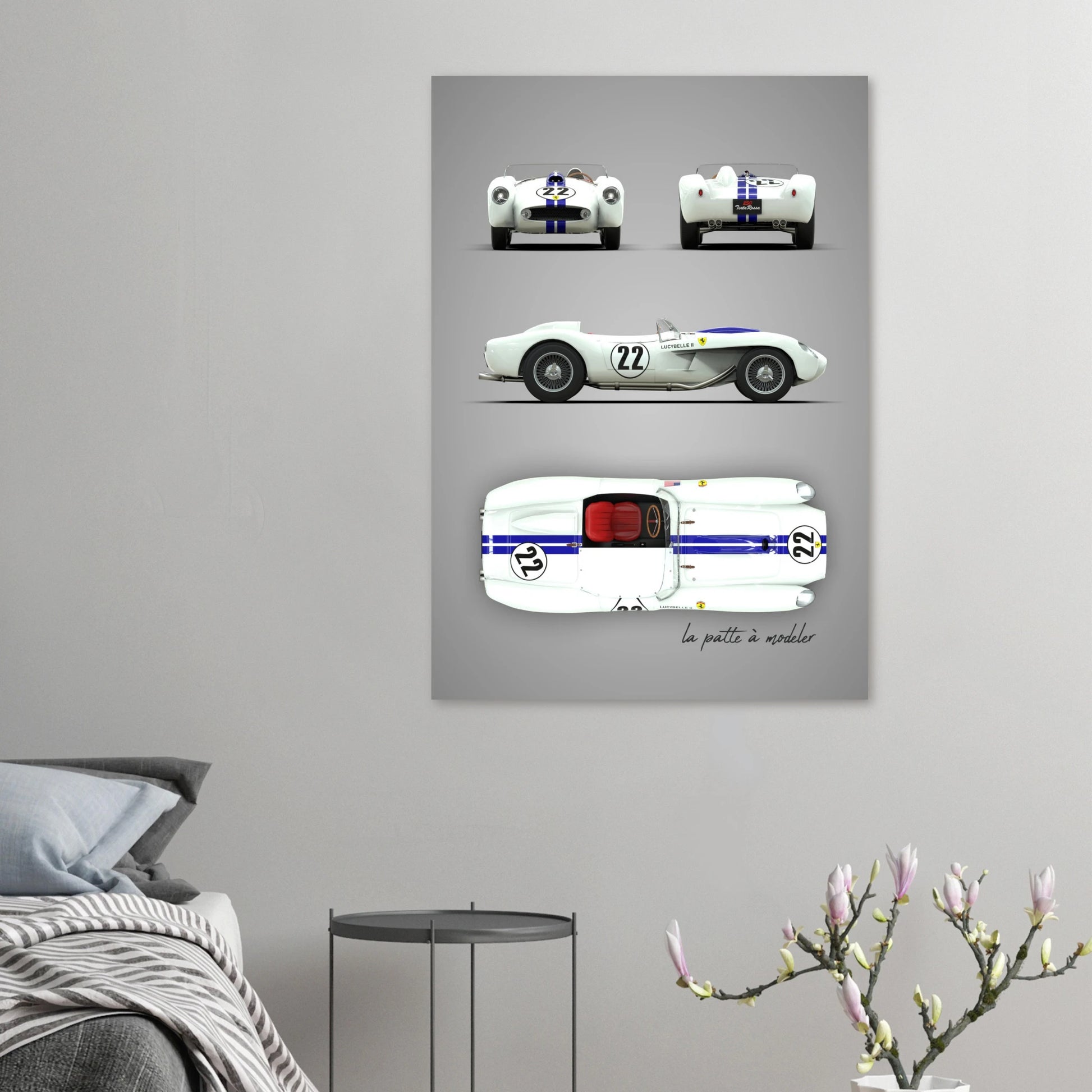 art, poster, aluminium print, wall art, automotive, gift, blueprint, car enthusiast, vintage car, classic car, motorcycle, race car, rally car, home decor