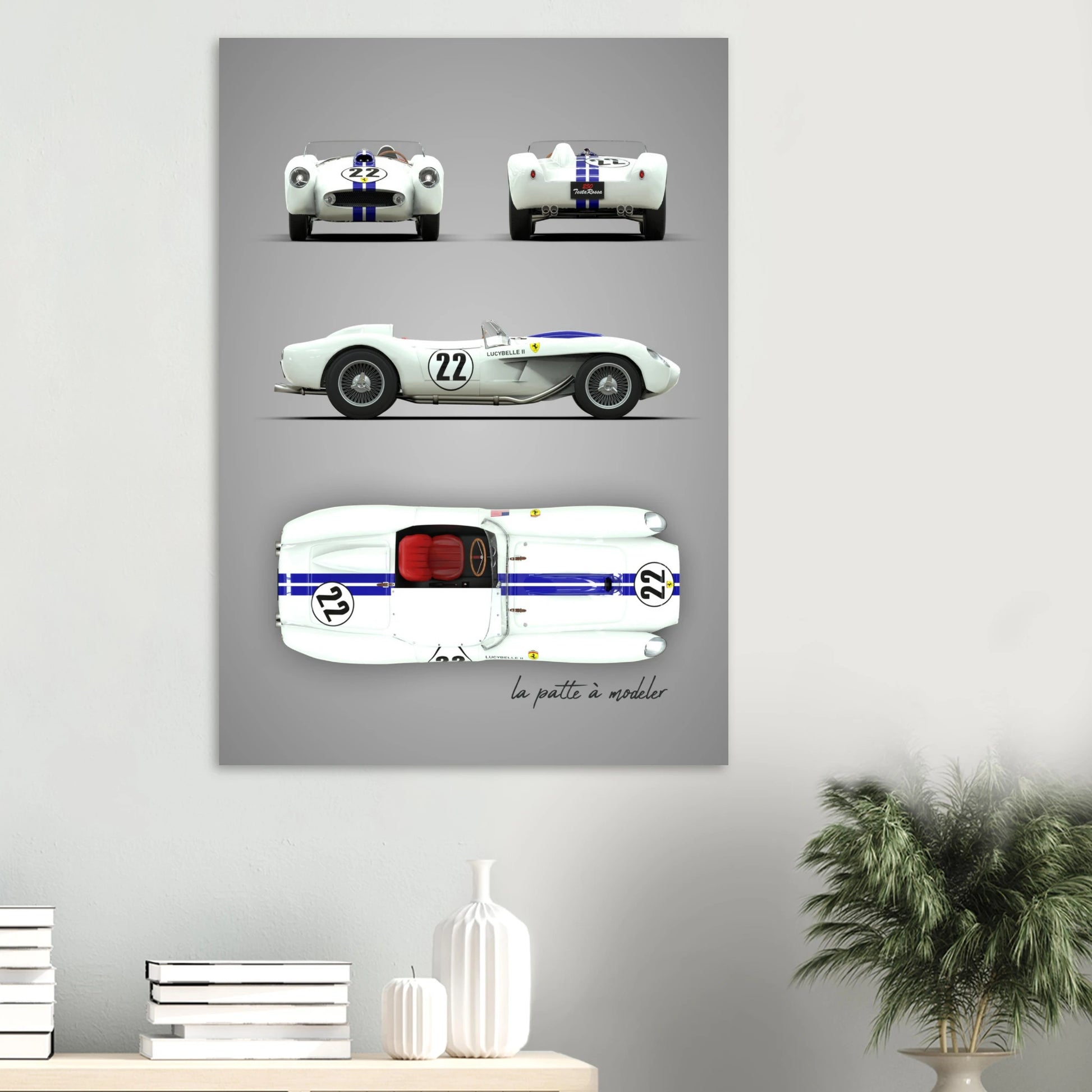 art, poster, aluminium print, wall art, automotive, gift, blueprint, car enthusiast, vintage car, classic car, motorcycle, race car, rally car, home decor