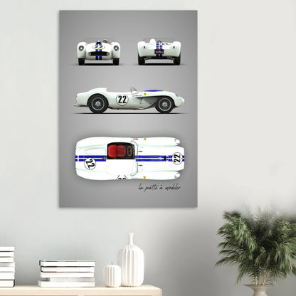 art, poster, aluminium print, wall art, automotive, gift, blueprint, car enthusiast, vintage car, classic car, motorcycle, race car, rally car, home decor