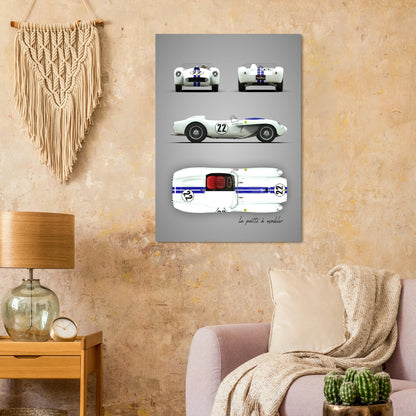 art, poster, aluminium print, wall art, automotive, gift, blueprint, car enthusiast, vintage car, classic car, motorcycle, race car, rally car, home decor