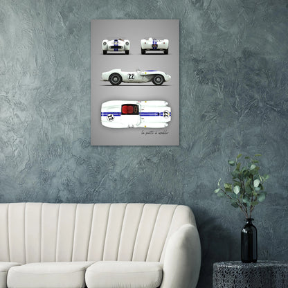 art, poster, aluminium print, wall art, automotive, gift, blueprint, car enthusiast, vintage car, classic car, motorcycle, race car, rally car, home decor