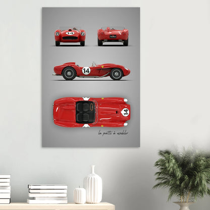 art, poster, aluminium print, wall art, automotive, gift, blueprint, car enthusiast, vintage car, classic car, motorcycle, race car, rally car, home decor