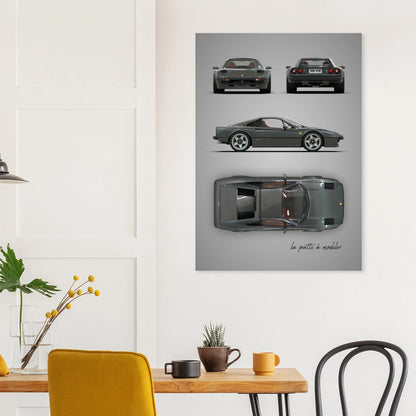 art, poster, aluminium print, wall art, automotive, gift, blueprint, car enthusiast, vintage car, classic car, motorcycle, race car, rally car, home decor