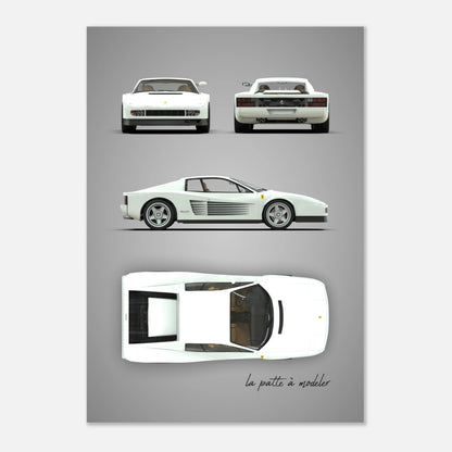 art, poster, aluminium print, wall art, automotive, gift, blueprint, car enthusiast, vintage car, classic car, motorcycle, race car, rally car, home decor