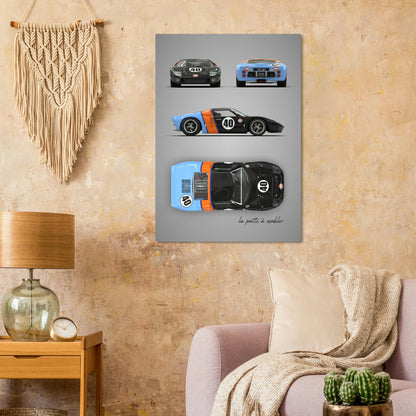 art, poster, aluminium print, wall art, automotive, gift, blueprint, car enthusiast, vintage car, classic car, motorcycle, race car, rally car, home decor