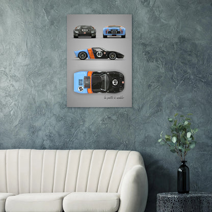 art, poster, aluminium print, wall art, automotive, gift, blueprint, car enthusiast, vintage car, classic car, motorcycle, race car, rally car, home decor