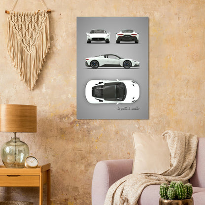 art, poster, aluminium print, wall art, automotive, gift, blueprint, car enthusiast, vintage car, classic car, motorcycle, race car, rally car, home decor