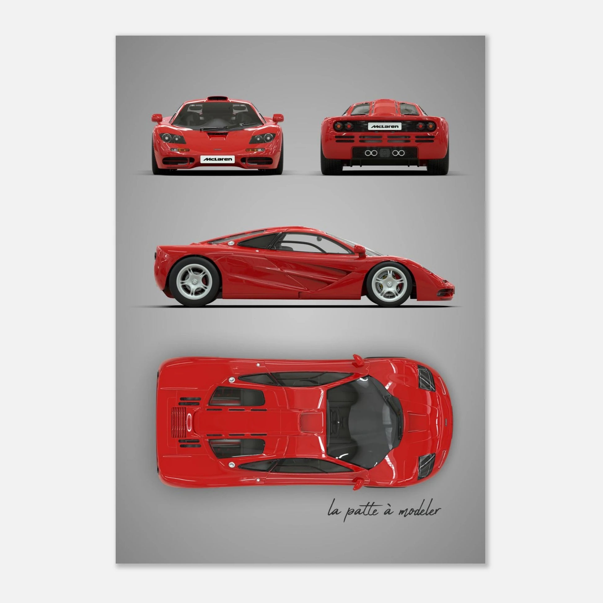 British Supercar Aluminum Print - Legendary Performance Art