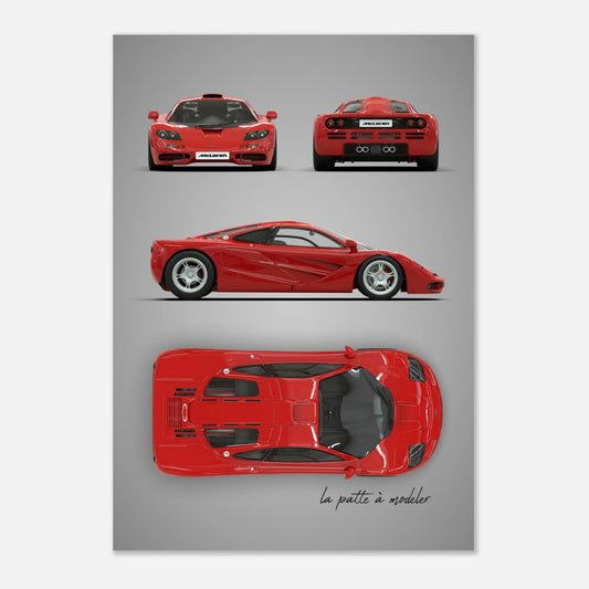 British Supercar Aluminum Print - Legendary Performance Art