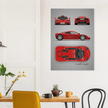 British Supercar Aluminum Print - Legendary Performance Art