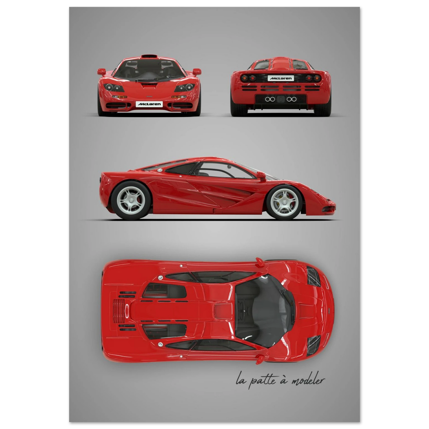 British Supercar Aluminum Print - Legendary Performance Art