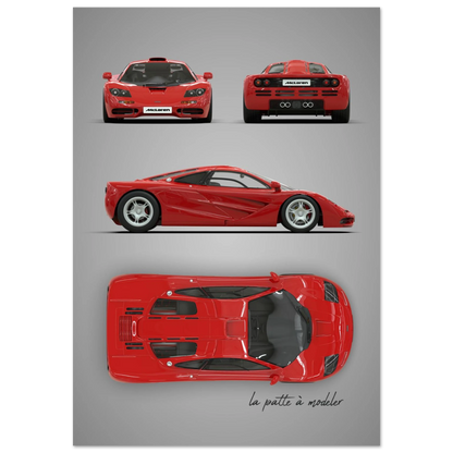 British Supercar Aluminum Print - Legendary Performance Art