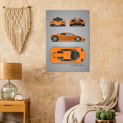 British Supercar Aluminum Print - Performance Icon Art