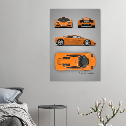 British Supercar Aluminum Print - Performance Icon Art
